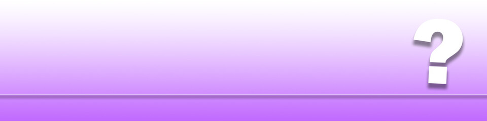 Symbol eines Fragezeichen vor lila Hintergrund