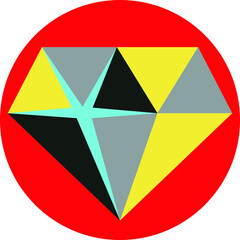 vector illustration of abstract diamond