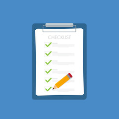 Checklist, Clipboard and Pencil Icon