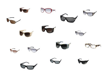 Large group of women's fashion sunglasses