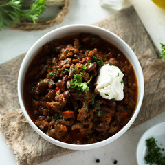 Spicy homemade red bean ragout