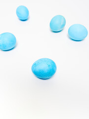 Easter eggs on white background. Easter concept.