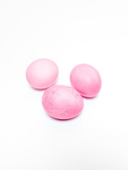 Easter eggs on white background. Easter concept.