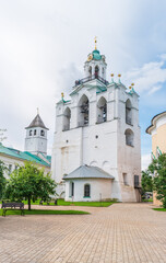 Fototapeta na wymiar Yaroslavl, Russia. View of The belfry tower of the Spaso-Preobrazhensky Monastery on a summer day.