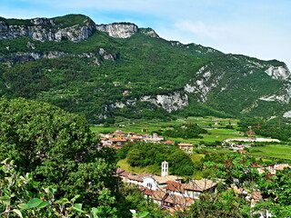 Fototapeta na wymiar Italy-view of the Nago-Torbole