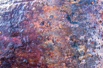 Rusty texture on a metallic maritime ball