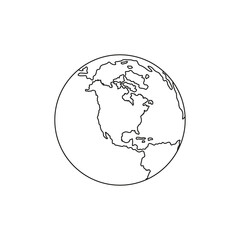 Globe Icon Vector. Flat Icon.