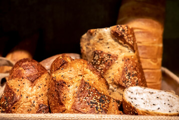 Fresh fragrant bread on the table