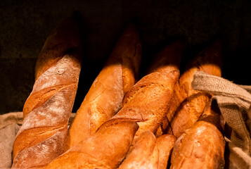 Fresh fragrant bread on the table