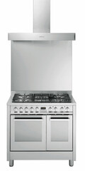 Stove and oven on white background