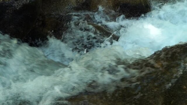 Video de corriente de r&aacute;pidos en un rio