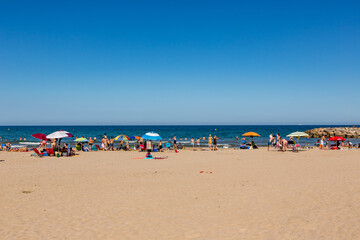 Fototapeta na wymiar Almarda beach near the village of sagunt, Costa Blanca, spain