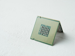 Central processor on white background.