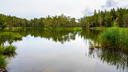 Obraz premium lake in the forest Möserer See Austria