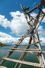 A very particular way of fishing called "Daliani", used in the Ambracial gulf, close to Preveza town, Epirus, Greece