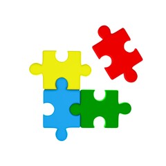 Teamwork concept banner. Can use for web banner, infographics, hero images. 3d illustration isolated on white background.