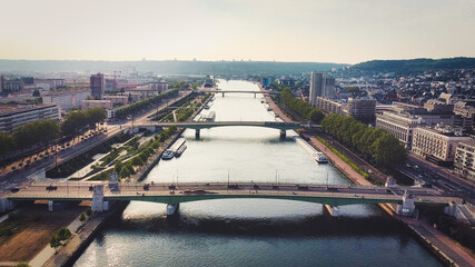 Vue en drone de la ville de rouen  © Baptiste Canteloup 