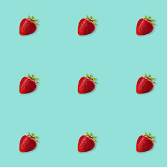 Colorful pattern of strawberries pieces
