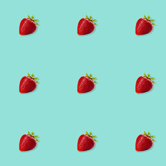 Colorful pattern of strawberries pieces