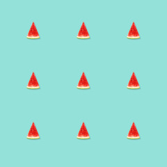 Colorful pattern of watermelon slices 