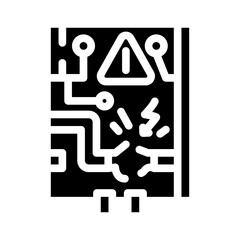 electrical networks repair glyph icon vector illustration
