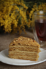 honey cake cooking flowers tea