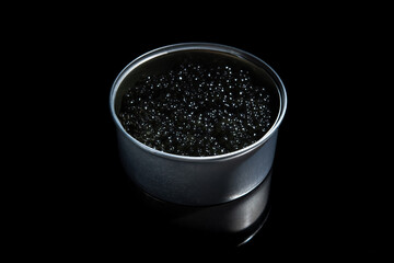 Expensive black sturgeon caviar i