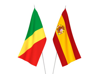 Spain and Republic of the Congo flags