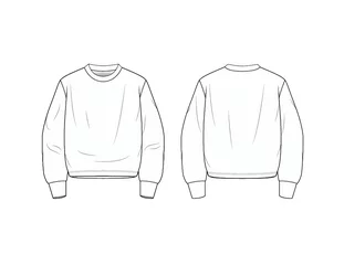 Tuinposter Crewneck Pullover Sweater Merch Design Template © Sybil Stock Program