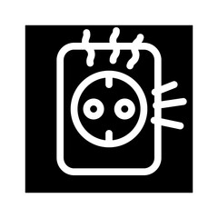 socket repair glyph icon vector illustration sign