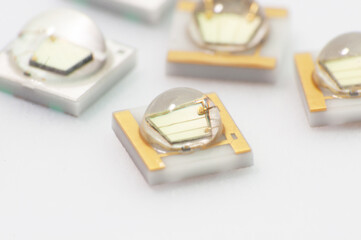Marco of led chips. Surface Mount Device.