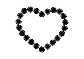 Steampunk Heart. Black White Image of Mechanical Gear Heart. Simple Image of a Gear Heart. Healthy heart.