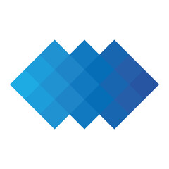 Abstract pixelized mosaic logo