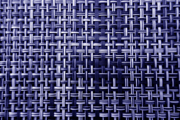 Pattern of plastic tablecloth with blur effect in blue tone.