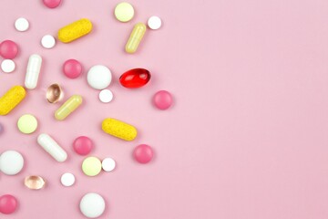 pink and white pills