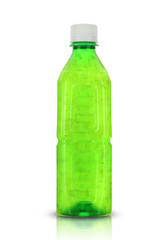 plastic drink bottle with pulp