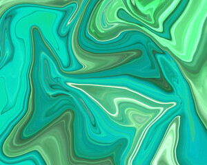 Luminous plasticine natural rippled texture. Abstract mix of green and aqua colors. Great for design cover, presentation, flyer, posters, cards. Fluid artwork. Water, geographic terrain or drapery.