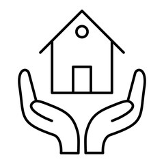 Obraz premium Vector Insurance Outline Icon Design