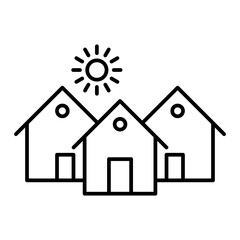 Vector Neighborhood Outline Icon Design