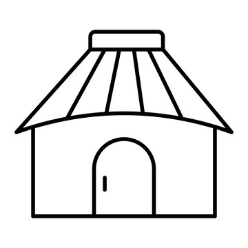 recommend clip art: Vector Yurt Outline Icon Design