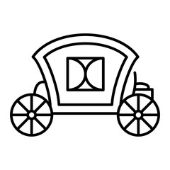 Vector Carriage Outline Icon Design