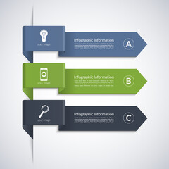 Modern arrow banner for business infographics