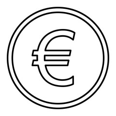 Vector Euro Outline Icon Design