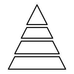 Vector Pyramid Outline Icon Design