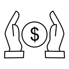 Obraz premium Vector Saving Outline Icon Design