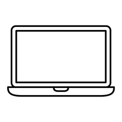 Vector Laptop Outline Icon Design