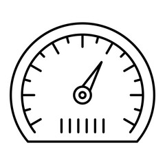 Vector Speedometer Outline Icon Design