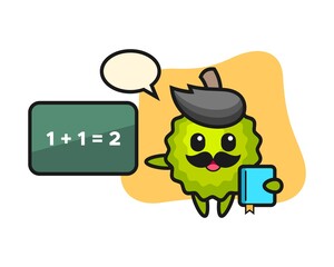 Durian cartoon as a teacher