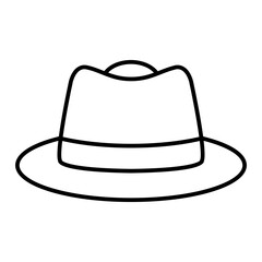Vector Hat Outline Icon Design