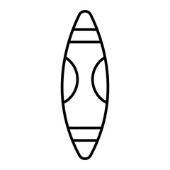 Vector Surfing Board Outline Icon Design